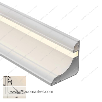 عود بروفايل ليد كورنيشة ارتفاع 6.5 سم