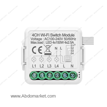 ميني سويتش تحكم واي فاي 4 خط مخفي تويا