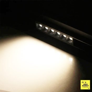 Magnet Track 6 Lens Fixed Spotlight Black White Lighting