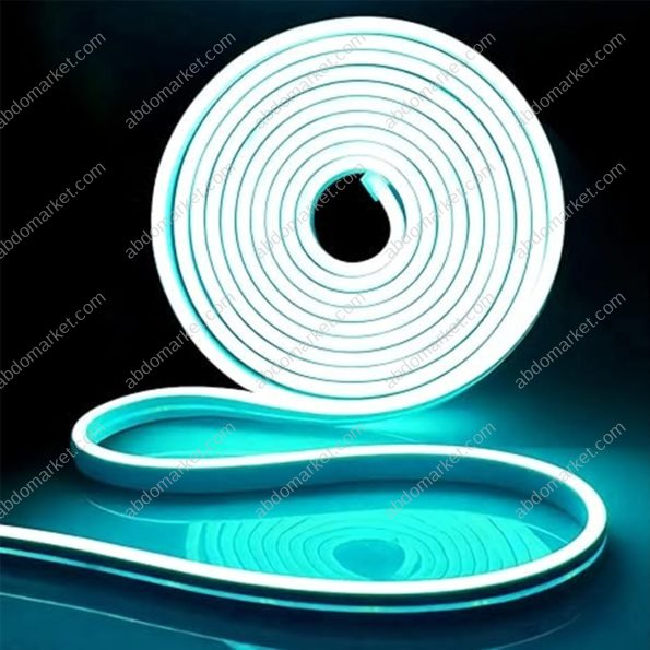 شريط ليد نيون اكرليك مرن Ice blue فولت 12 ip 65
