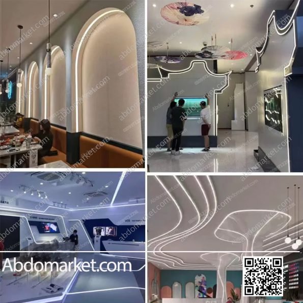 عود ليد بروفايل سيليكون مرن 1.2 سم داخل