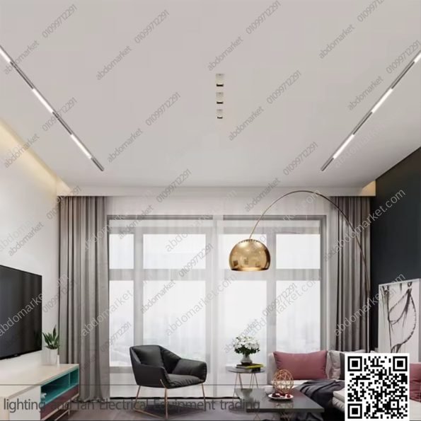 كشاف مجناتك تراك مسنفر 30 سم ابيض اضاءة وورم
