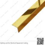 زاوية ستانلس ديكور ذهبي مقاس 1*1 سم طول 2.5 متر