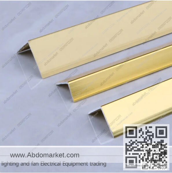 زاوية ستانلس ديكور ذهبي مقاس 11 سم طول 2.5 متر