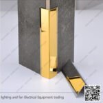 زاوية ستانلس ديكور ذهبي مقاس 1*1 سم طول 2.5 متر