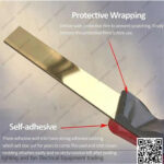 شرائح ستانلس ديكور ذهبي 1 سم 2.5 متر