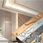 شرائح ستانلس ديكور ذهبي 1 سم 2.5 متر