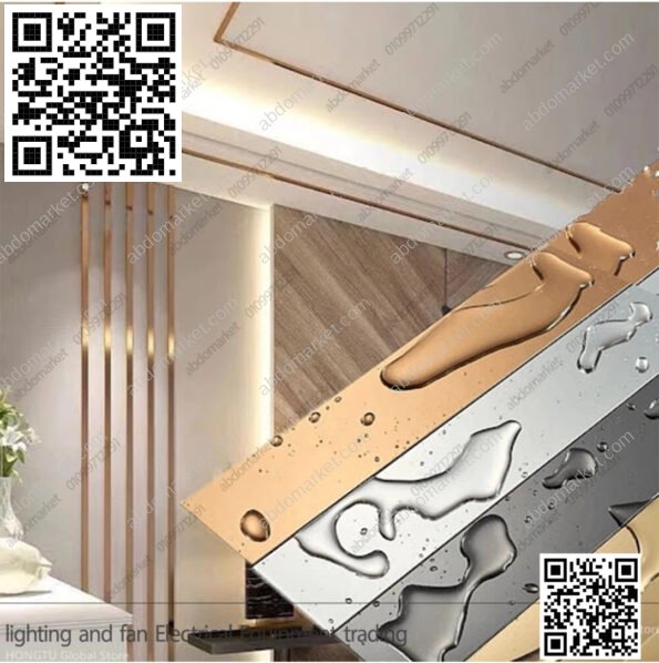 شرائح ستانلس ديكور ذهبي 3 سم 2.5 متر