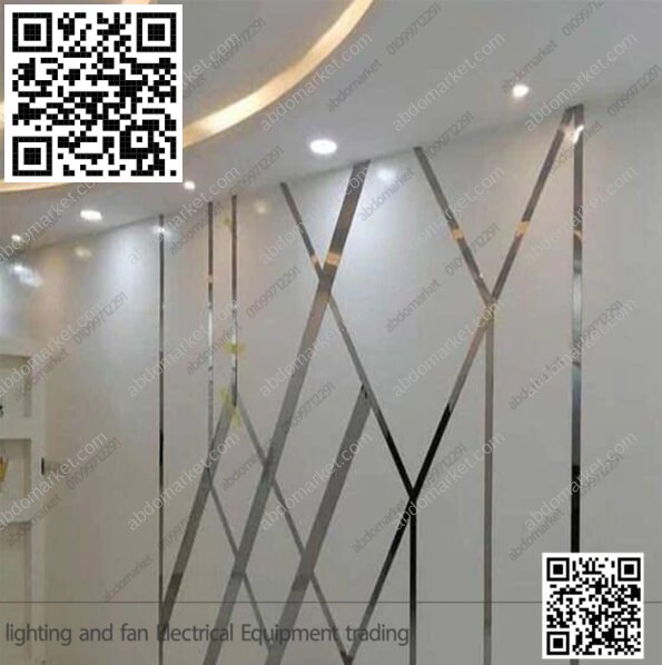 شرائح ستانلس ديكور فضي 5 سم 2.5 متر