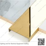 عود ستانلس ديكور شكل U ذهبي مقاس 1*3*1 سم