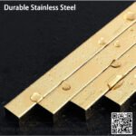 عود ستانلس ديكور شكل U ذهبي مقاس 1*3*1 سم