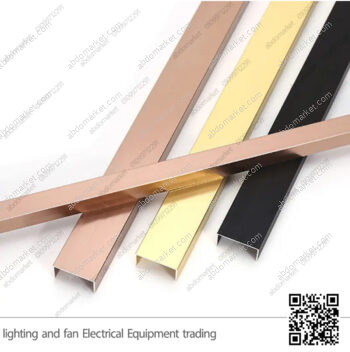 عود ستانلس ديكور شكل U روز جولد مقاس 121 سم