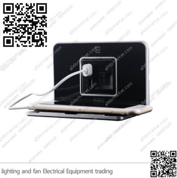 شاحن USB مع حامل موبايل ساس اسود