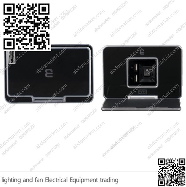 شاحن USB مع حامل موبايل ساس اسود