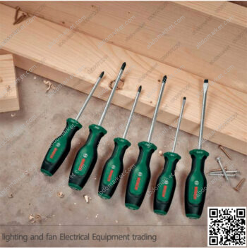 طقم مفكات صلبية وعادة 6 قطع بوش