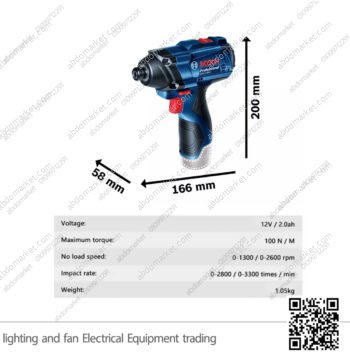 مفتاح الربط والمفك المطرقي ببطارية 12 فولت بوش Bosch GDR120-LI