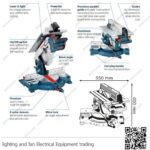 ديسك قطع الأخشاب 12 بوصة 1800 واط بوش BOSCH GTM 12 JL