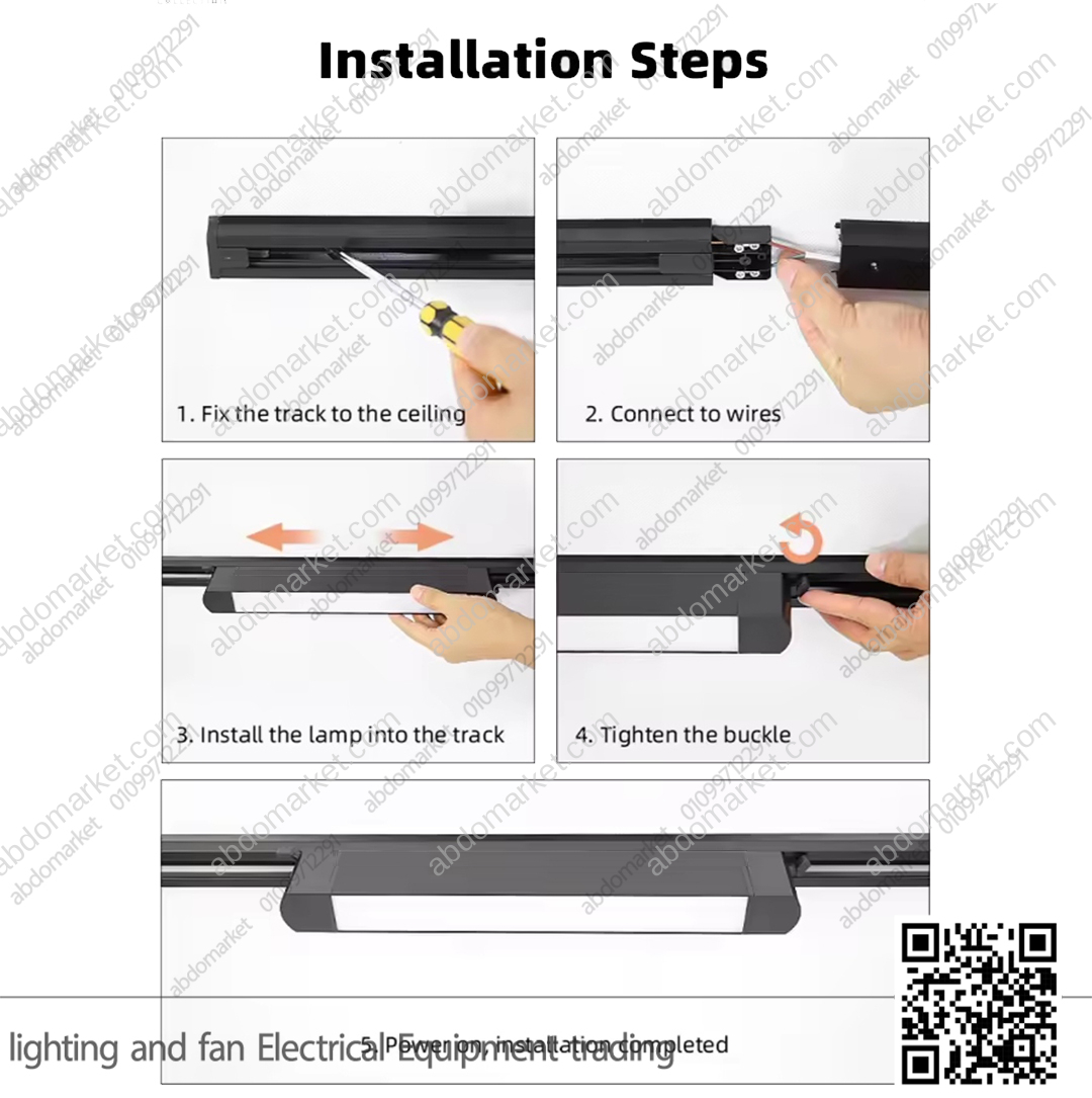 سبوت تراك لايت مسنفر ثابت 47.5 سم 30 واط أسود وورم سبوت تراك لايت مسنفر ثابت 47.5 سم 30 واط أسود وورم