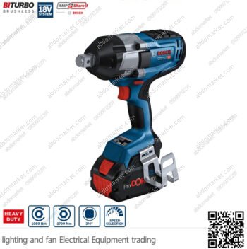 شنيور فك وربط لقم 3/4 بوصة 2 بطارية 18 فولت بوش BOCSH GDS 18V-1050 H