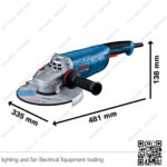 صاروخ بوش سنفرة وقطعية 9 بوصة 2700 واط BOCSH GWS 27-230