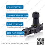 وصلة كابل كونكتور T ثلاثية ip68 لكشافات اوت دور