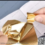 دفتر ورق ذهب ذهبي 20 ورقة