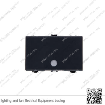 زر جرس عريض بضوء بتشينو ماتكس أسود 10 أمبير