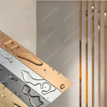 ديكورات حوائط شرايح وزوايا استانلس ستيل