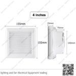 شفاط ازاز بشتر داخلي 4 بوصة أبيض