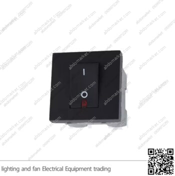 مفتاح تكييف بلمبة 32 أمبير بتشينو ماتكس إيطالي أسود