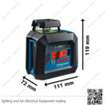 ميزان ليزر 2 خط 360 درجة 20 متر بوش BOSCH GLL 2-20 G