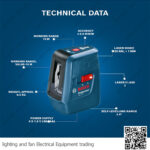 ميزان ليزر 3 خط 15 متر بوش BOSCH GLL 3X