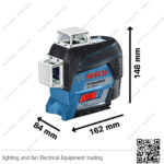 ميزان ليزر 3 خط 360 درجة 30 متر بوش BOSCH GLL 3-80 C