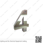 أرقام فيلات 15 سم ستانلس ستيل فضي (رقم 4)