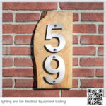 أرقام فيلات 15 سم ستانلس ستيل فضي (رقم 9)