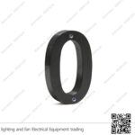 أرقام فيلات 15 سم معدن أسود (رقم 0)