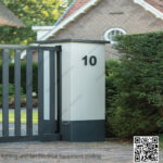 أرقام فيلات 15 سم معدن أسود (رقم 1)