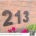 أرقام فيلات 15 سم معدن أسود (رقم 2)