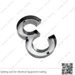 أرقام فيلات 15 سم معدن أسود (رقم 3)