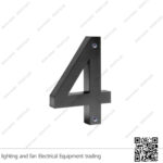 أرقام فيلات 15 سم معدن أسود (رقم 4)