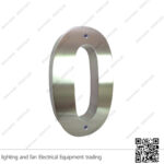 أرقام فيلات 23 سم ستانلس ستيل فضي (رقم 0)