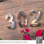 أرقام فيلات 23 سم ستانلس ستيل فضي (رقم 2)