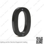 أرقام فيلات 23 سم معدن أسود (رقم 0)