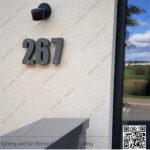 أرقام فيلات 23 سم معدن أسود (رقم 6)