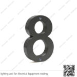 أرقام فيلات 23 سم معدن أسود (رقم 8)