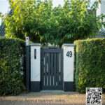 أرقام فيلات 23 سم معدن أسود (رقم 9)