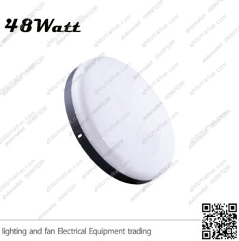 بلوفنيرة أسود لطش مدور 48 وات إضاءة أبيض