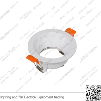 شاسيه سبوت لايت مدور بلاستك مسحوب ابيض