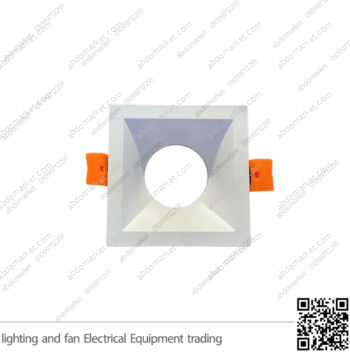 شاسيه سبوت لايت مربع بلاستك ابيض شفة رفيعة