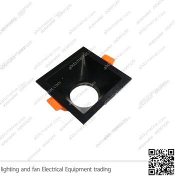 شاسيه سبوت لايت مربع بلاستك اسود شفة رفيعة